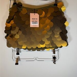 Marsthelabel Gold Sequin Mini Skirt